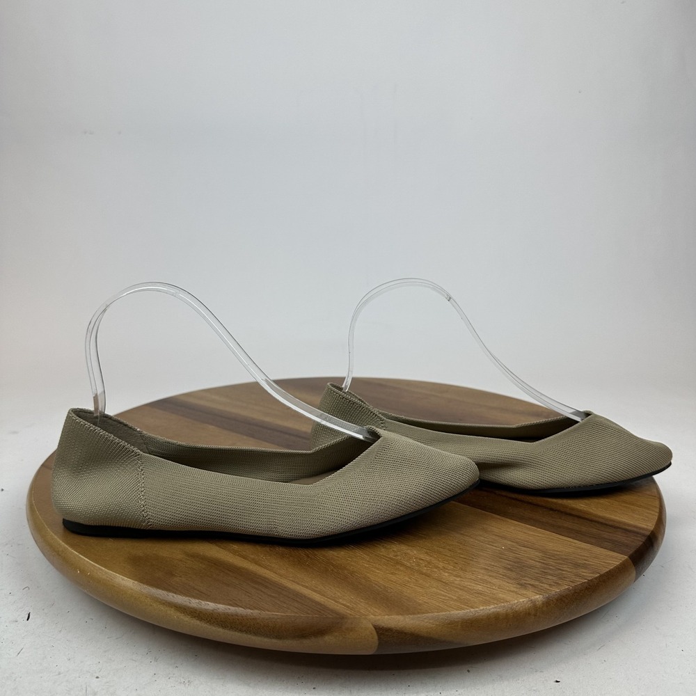 New Mia Womens Kerri Beige Knit Cushioned Comfort Casual Ballet Flats Size 6 M